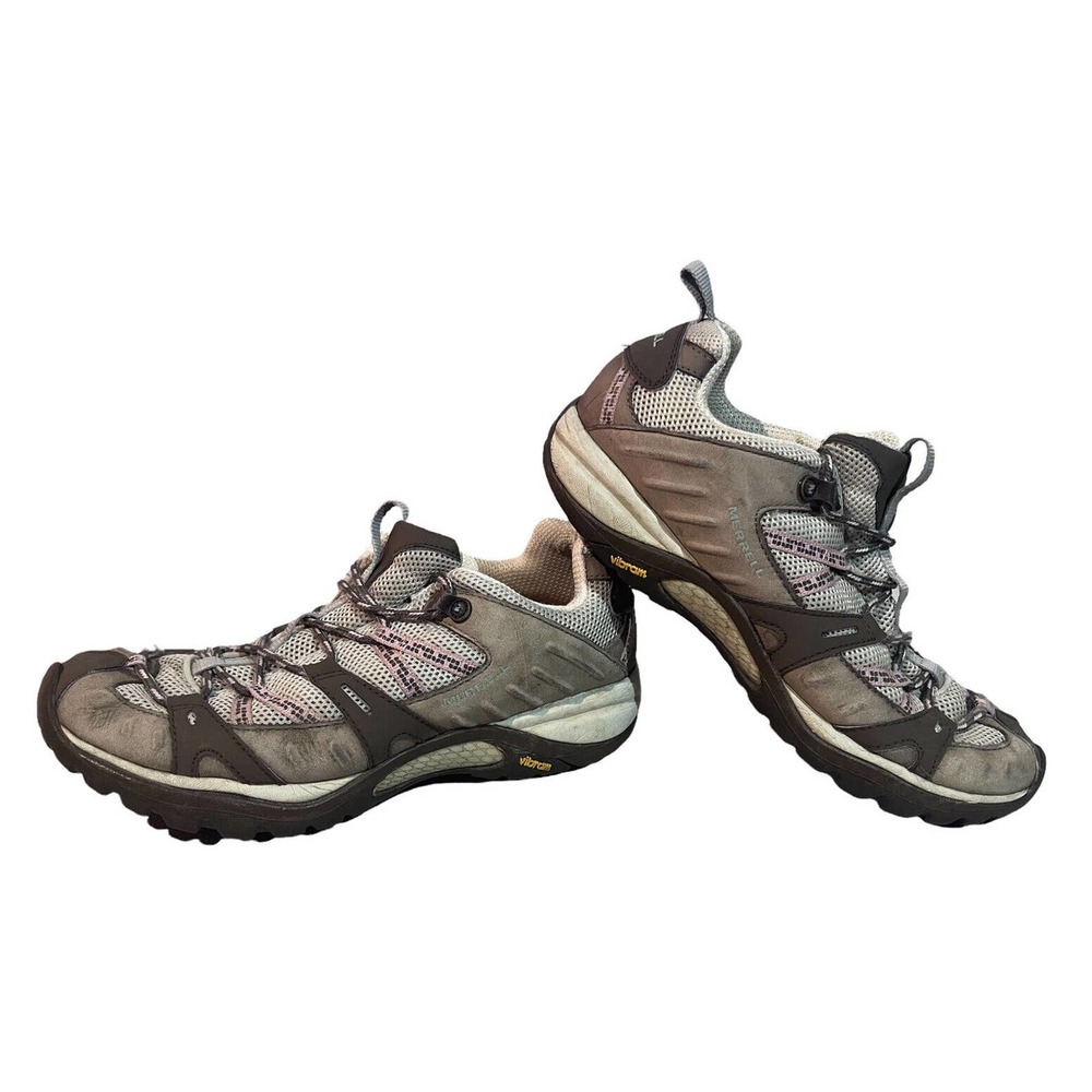 Merrell Women's J13888 Gray Lace-Up Hiking Sneakers Size 8.5